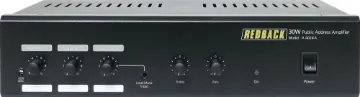 30W 3 Input 100V Public Address (PA) Amplifier A staple of the Redback range since we first started, the 30W amplifier meets the requirements of small to medium public address installations.