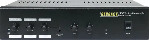 A staple of the Redback range since we first started, the 30W amplifier meets the requirements of small to medium public address installations. 