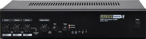 Designed to meet the requirements of medium sized professional public address installations, delivering an output power of 100W RMS respectively. 