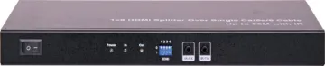 HDMI Cat 5e/6 Splitter Balun Extender System - 8 Way Transmitter These HDMI balun converters allows a 1080p HDMI source to be extended to multiple remote points 50m away using economical Cat 5e or 6 UTP cabling - without sacrificing signal quality! If using 1920 x 1200 or 5.1/7.1ch the maximum distance is 40m.