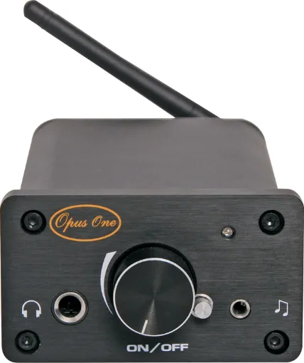A compact, sturdy 2x50W RMS class-D stereo amplifier with 3.5mm input on the front and RCA input on the back for easy connection. 