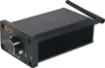 A compact, sturdy 2x50W RMS class-D stereo amplifier with 3.5mm input on the front and RCA input on the back for easy connection. 