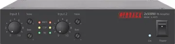 2 x 480W Public Address (PA) Zone Amplifier This 2 x 480W PA zone amplifier developed by Redback, allows installers to mix and match amplifiers within a 1RU 19” rack space.