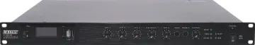 Compact 100V Class D Bluetooth PA Mixer Amplifier 240W These compact Class-D design amplifiers offer multi source mixing plus USB/SD card/FM tuner audio playback and Bluetooth streaming functionality.