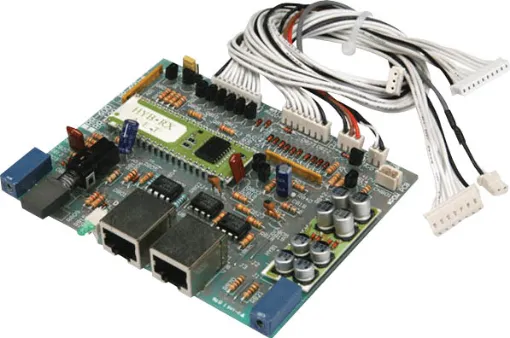 The optional A 4352 control PCB and A 4353 paging console allows remote paging to the 120, 240 and 480W JDM public address amplifiers. 