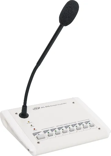 The optional A 4352 control PCB and A 4353 paging console allows remote paging to the 120, 240 and 480W JDM public address amplifiers. 