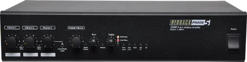 This 250 Watt 4 channel mixer amplifier is specifically designed for applications requiring up to three microphone inputs, without compromising output power and overall performance. The amplifier feature three inputs which can be configured for either microphone or line level operation.