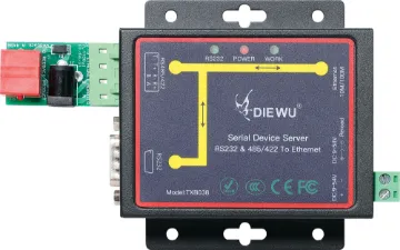Serial To Ethernet Converter Network Connection Pack This serial to ethernet converter allows you to easily send serial RS232/422/485 over ethernet for controlling equipment over longer distances than traditional serial cables.