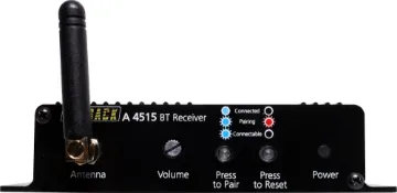 BT 5.0 Wireless Audio Receiver This commercial grade BT 5.0 receiver offers the ability to interface Bluetooth audio devices into public address systems.