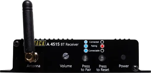 This commercial grade BT 5.0 receiver offers the ability to interface Bluetooth audio devices into public address systems.