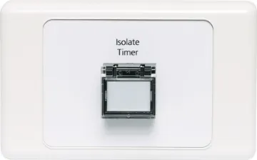 Redback Remote Isolate Timer Wallplate Designed for use with the A 4500B Timer and A 4505B Lockdown Timer