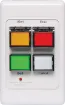 The A4581V wall plate allows remote triggering of the Alert, Evacuation and Bell tones and the cancel function of the A4565A Alert/Evacuation Controller. 