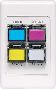Remote Lockdown Vertical Wallplate To Suit A4595A The remote wall plates provide the same functionality as the buttons on the front of the A4595A.
