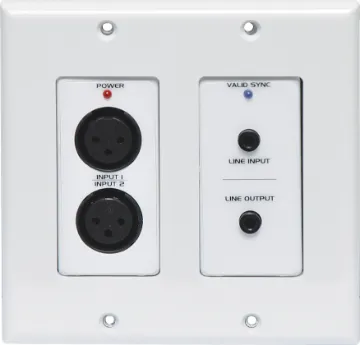 Dante Mic/Line 4 Input, 4 Output Dual Wallplate Dante Interface 4 x Mic/Line Inputs, 4 x Outputs