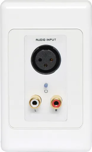 This 3 pin XLR Line/Balanced and Stereo RCA input wallplate can be used in a stand-alone point to point basis, allowing balanced signals to be sent over long distances (up to 600m depending on cable used and configuration of plates). 