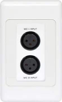Dual 3 Pin XLR Input UTP Balun Wallplate This Dual 3 pin XLR Line/Balanced input wallplate can be used in a stand-alone point to point basis, allowing balanced signals to be sent over long distances (up to 600m depending on cable used and configuration of plates).