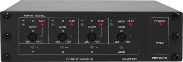 Dante 2 Input 4 Output Converter Interface Box Interfaces 2 input and 4 output CSP UTP wallplates with Dante® systems