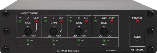 Interfaces 2 input and 4 output CSP UTP wallplates with Dante&reg systems