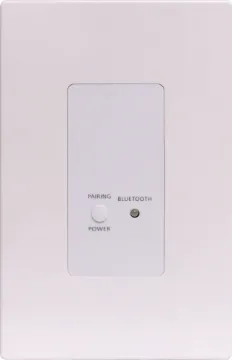 2 Zone Bluetooth Audio Extension Bluetooth Wallplate This system provides a remote Bluetooth wallplate allowing you to stream audio wirelessly from your devices in one room whilst your audio equipment/amplifier is located in another.