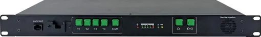 The zone encoder is a 19" rack mount audio encoder which works in conjunction with the Merlaud A4868 touchscreen paging console.