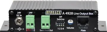 Single Output Microphone/Line Hub A single mic/line output box designed to operate with A 4931 and A 4932 zone connection boxes.