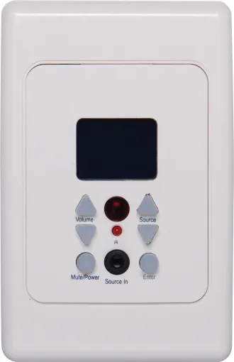 	 Indicators:Receive / transmit LED, Switched outputs (x3 LED)
Controls: Volume up/down, source up/down
Audio input: 3.5mm stereo jack	 