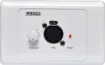 The A5138 UTP wall plate has a standard 5 Pin XLR connector for connection of microphones with PTT switches. 