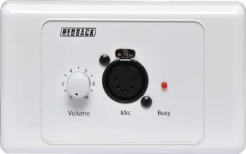 5 Pin XLR PTT Microphone Wallplate UTP Transmitter The A5138 UTP wall plate has a standard 5 Pin XLR connector for connection of microphones with PTT switches.
