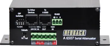 RS485 Serial 100V Line Attenuator This compact module includes a seven step 100V line speaker attenuator/volume control which can be remotely adjusted via RS 485 serial control.