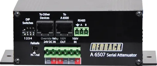 This compact module includes a seven step 100V line speaker attenuator/volume control which can be remotely adjusted via RS 485 serial control. 
