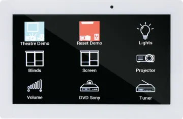 Programmable Universal 7" Touchscreen Wallplate - White This universal 7" touchscreen wallplate is the perfect control system for commercial and domestic automation. Its stylish low profile design lends itself to installation in new modern homes, classrooms, lecture theatres or corporate boardrooms.