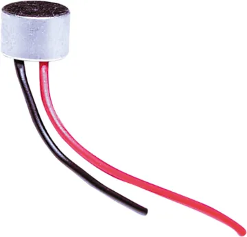 10mm 60dB Omni-Directional Electret Mic Insert with Fly Lead Electret mic insert for replacing broken units or building into audio equipment.