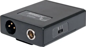 Phantom Power Supply with Mini XLR Powered by 1 AA battery, this module provides phantom power for mics equipped with a 3 pin mini XLR plug. A handy 'bass cut' switch is provided, giving the user ability to reduce breath and movement noise. It provides a standard 3 pin XLR output for conne