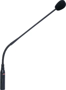 Redback Phantom Powered Lectern Microphone This elegant gooseneck microphone features smooth, brilliant sound with excellent ambient noise control and feedback rejection. It is ideal for installations requiring the use of a high performance non-obtrusive microphone. The slimline design of this mic