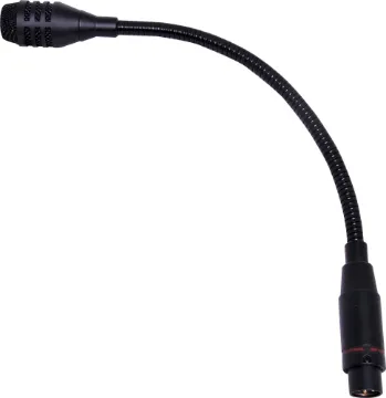 Dynamic Lectern Microphone This microphone features outstanding speech intelligibility, feedback rejection and user sound insolation. Complete with flexible gooseneck and built in 3 pin male XLR connector, this is ideal for lecterns, custom paging consoles, church pulpits and some