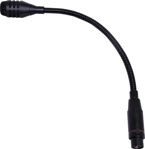 This microphone features outstanding speech intelligibility, feedback rejection and user sound insolation. Complete with flexible gooseneck and built in 3 pin male XLR connector, this is ideal for lecterns, custom paging consoles, church pulpits and some 