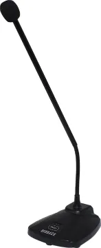 Desk Paging Microphone PTT/PTL An elegant, stylish, slimline unobtrusive desk-mount paging microphone equipped with a 3 pin balanced XLR lead. Features switchable flat or rolloff response to eliminate low frequency pickup. May also be switched to operate as push to talk or push to lock