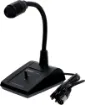 This desk microphone has a tapered low frequency response for articulate speech reproduction and enhanced clarity.  Fitted with a 2 metre lead and terminated with either a 3 pin XLR, 5 pin XLR or 5 pin DIN connector.  The 5 pin XLR and 5 pin DIN type conn