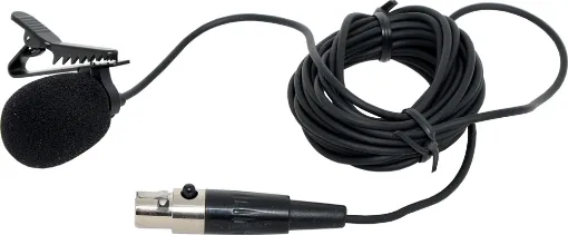 A miniature electret lapel microphone with integral clip. Supplied with a balanced lead with mini 3 pin XLR plug.  Features excellent pickup characteristics, dynamic range and requires phantom power (see C 0358). Perfect for lecturers, spruikers, presente