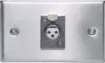 3 Pin Horizontal Mount Stainless Steel Plates with 1 x XLR skt