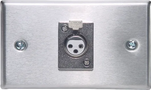 3 Pin Horizontal Mount Stainless Steel Plates with 1 x XLR skt