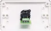 3pin XLR microphone connector mounted horizontally on a dual face wall plate. &quotOne-Shot&quot version with screw terminal connections for quick and easy connection on site.