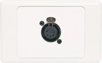 5 pin XLR Horizontal Microphone Wallplate 5pin XLR microphone connector mounted horizontally on a dual face wall plate. "One-Shot" versions with screw terminal connections for quick and easy connection on site.