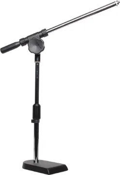 Microphone Banquet Type Desk Stand Telescopes both vertically and horizontally. Swivel adjustment on horizontal arm. 5/8"" thread adaptor supplied. Heavy cast base.