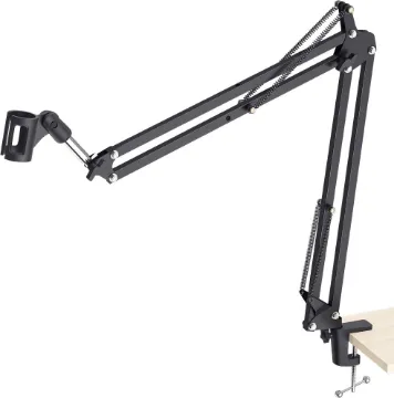 Maono AU-B01 Desktop Microphone Arm Stand This Desktop Microphone Arm Stand is an ideal solution for anyone working with voice-related hobbies such as podcasting, studio work or streaming.