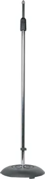 145cm Microphone Stand Diecast Round Base Sturdy telescopic stem with friction grip adjustment. Includes screw adaptor attachment (5/8&quot) for mic holder etc.
80cm to 145cm