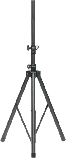 Lightweight aluminium construction and collapsible for easy transportation. Anti-sway bars on legs provides stability. Suit 35mm top hats for most popular commercial equipment. Adjusts from approx 1.4 to 3 metres with a payload of 50kg. 

Now includes