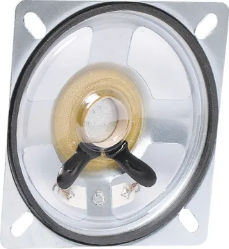 66mm 2W 8 Ohm Mylar Cone Speaker Sound Pressure Level: 89±2 dBA*
Resonance Frequency (Fo): 300±20% Hz
Frequency Range: Fo - 10,000 Hz
Rated Impedance: 8±15% &#937
Rated Power: 1.0 W
Max. Power: 2.0 W
Magnet: Ø32 x Ø18 x 6 mm Ferrite
Operating Temperature: -20ºC to 60ºC
Storage Temperature: -30ºC to 70ºC
Housing: Metal, 66mm