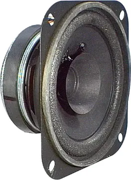 100mm 15W 8 Ohm Paper Twin Cone Speaker 15 watt. 8&Omega. High efficiency dual cone quality driver. Excellent midrange 'presence'.  Rolled edge cone suspension.  Ideal for public address applications.  Diagonal mounting hole centres at 117mm.