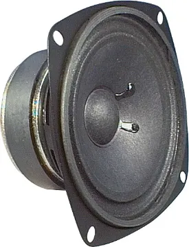 100mm 15W 8 Ohm High Efficiency Paper Cone Speaker This quality high power wide range driver is ideal for public address and background music applications.
Diagonal mounting hole centres at 117mm.